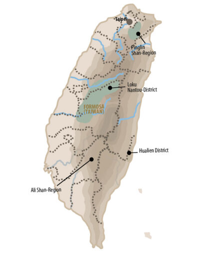 Carte du thé de Ceylan pour le thé noir cassis